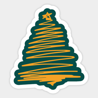 Christmas tree, holiday gifts Sticker